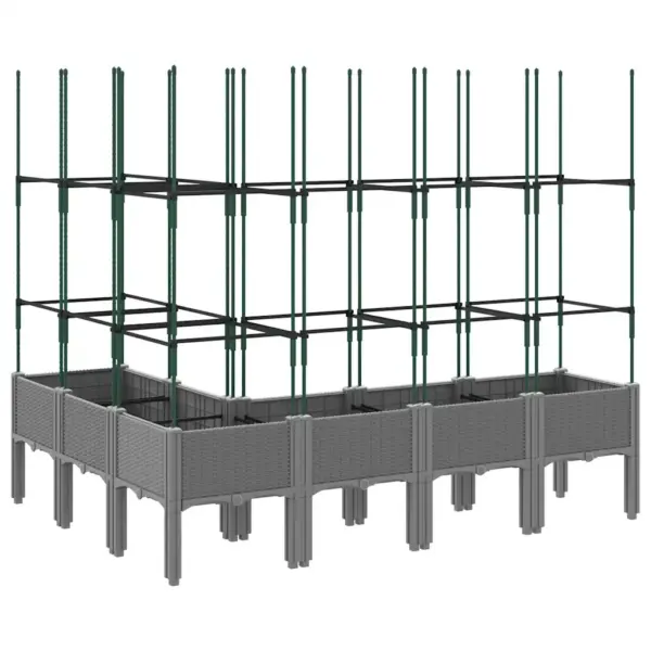 Helehall võrega taimekast ronitaimedele, PP, 160 x 120 x 142,5 cm – 5