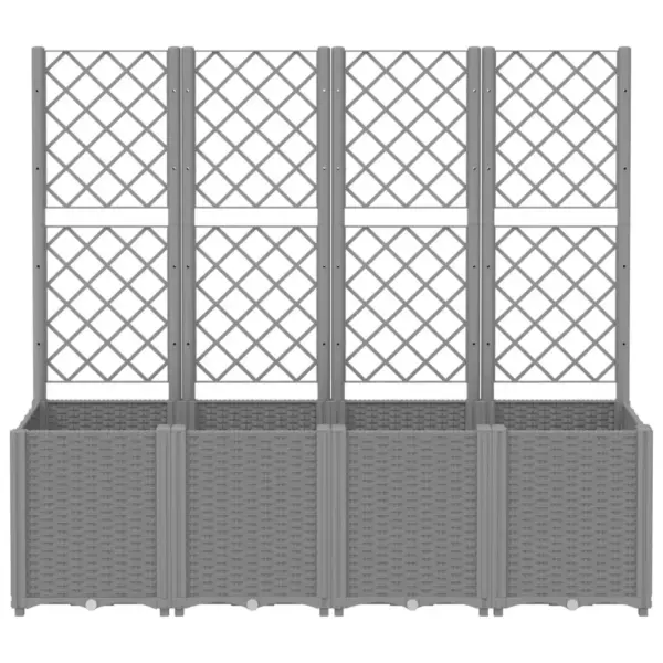 Võrega taimekast ronitaimedele, helehall PP, 160 x 40 x 140 cm – 3