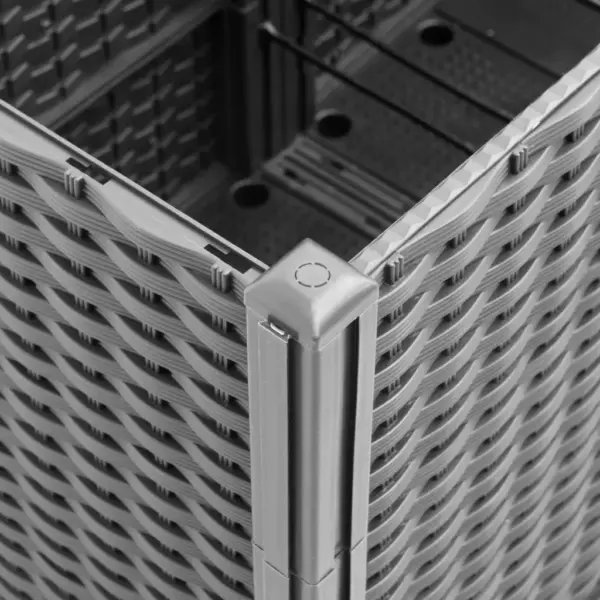 Võrega taimekast ronitaimedele, helehall PP, 160 x 40 x 140 cm – 6