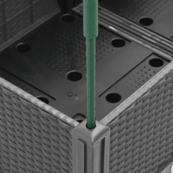 Võrega taimekast ronitaimedele, helehall PP, 40 x 40 x 142,5 cm – 6