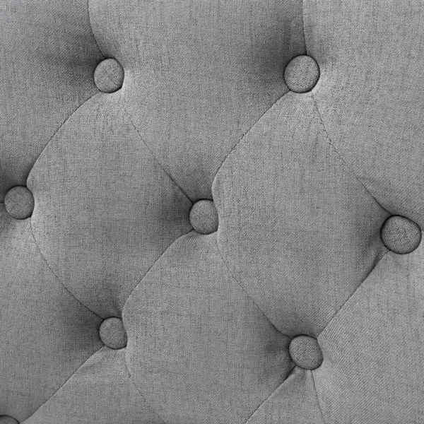 Helehallid käetugedega söögitoolid, kangas, tammepuidust jalad, 6 tk – 5