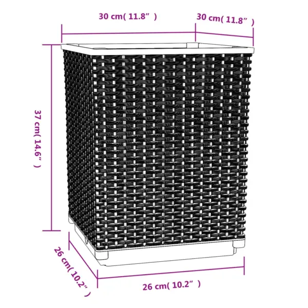 Helehallid polüpropüleenist taimekastid, 2 tk, 30 x 30 x 37 cm – 8
