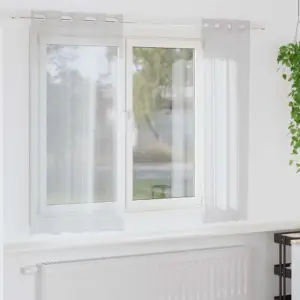 Läbipaistvad helehallid voile kardinad, 2 tk, 175 x 140 cm, polüester