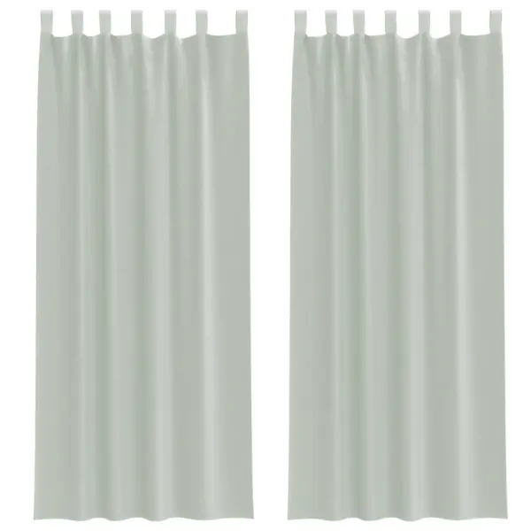Helehallid poolläbipaistvad voile-kardinad aasadega, 2 tk, 140 x 260 cm – 2