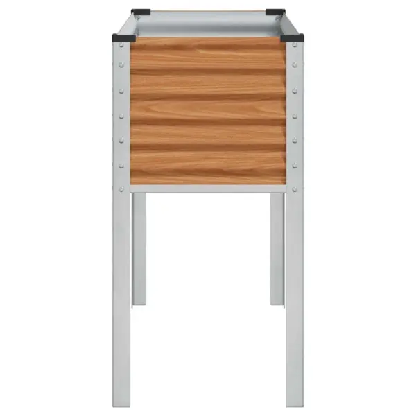 Helepruun tsingitud terasest aia istutuskast, 100,5 x 40,5 x 90 cm – 6