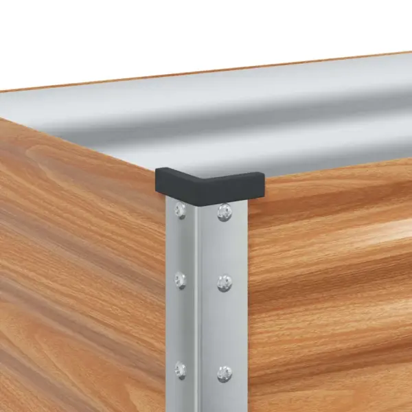 Helepruun tsingitud terasest aia istutuskast, 100,5 x 40,5 x 90 cm – 9