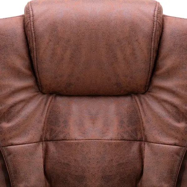 Ergonoomiline kontoritool reguleeritava kõrgusega, helepruun kunstseemisnahk, metallraam, 67 x 71 x 110–119 cm – 6