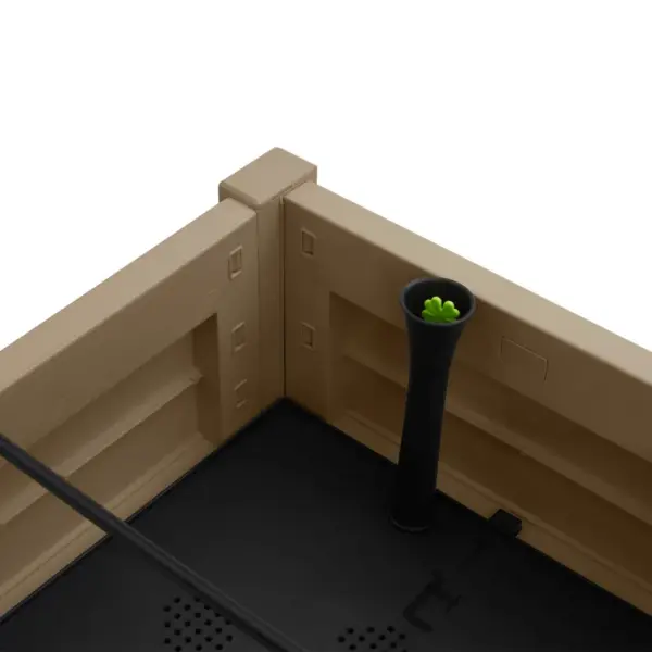 Helepruun kõrgendatud aia taimelava isekastmissüsteemiga, riiuliga, PP, 110 x 45 x 79 cm – 5