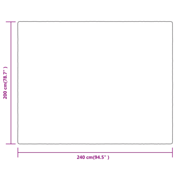 Pehme helepruun pleed, 200 x 240 cm, 100% polüester – 5