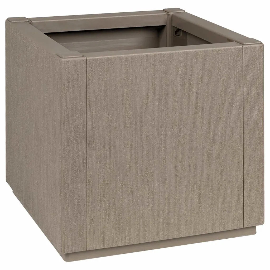 Helepruun plastist lillekast, 36 x 36 x 35 cm, 38 L