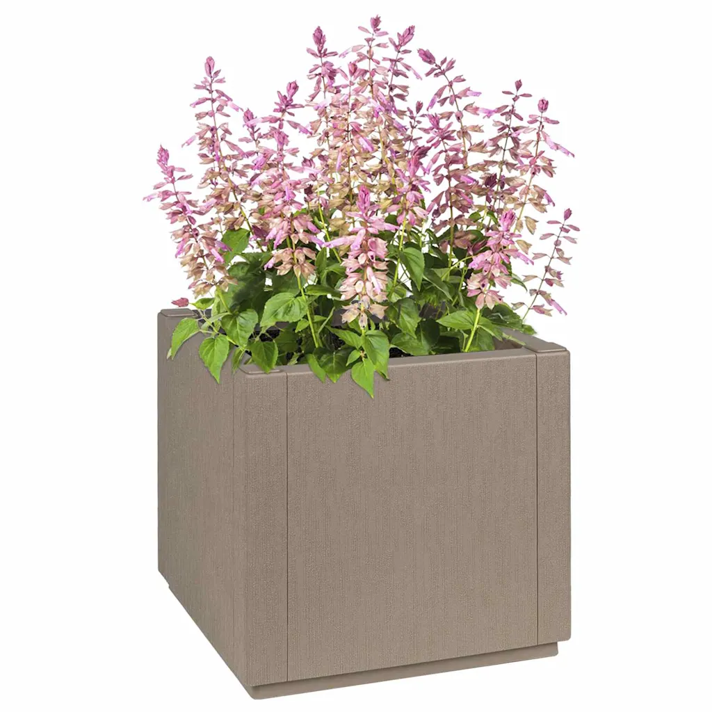 Helepruun plastist lillekast, 36 x 36 x 35 cm, 38 L