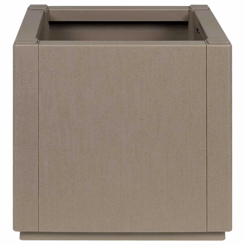 Helepruun plastist lillekast, 36 x 36 x 35 cm, 38 L