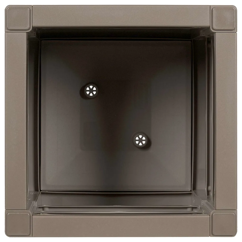 Helepruun plastist lillekast, 36 x 36 x 35 cm, 38 L