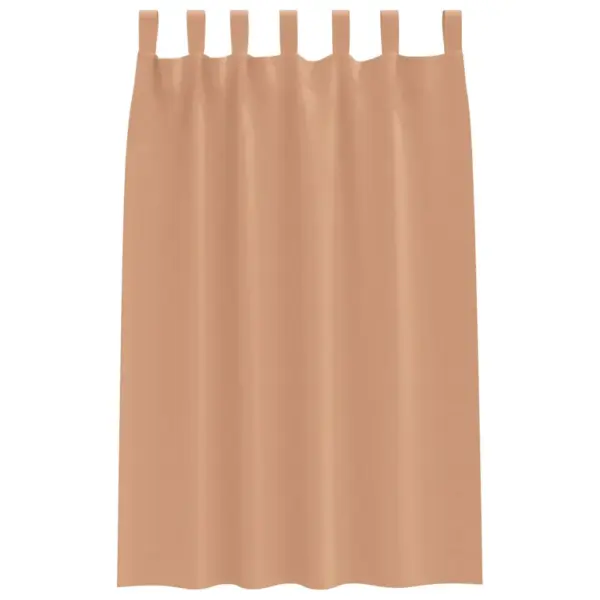 Pimendavad kardinad aasadega, helepruun polüester, 175 x 140 cm, 2 tk – 4