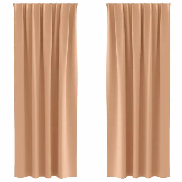 Helepruunid pimendavad kardinad mitme riputusviisiga, 2 tk, 260 x 140 cm, polüester – 2