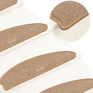 Helepruunid poolringikujulised trepimatid, 15 tk, 65 x 21 x 4 cm