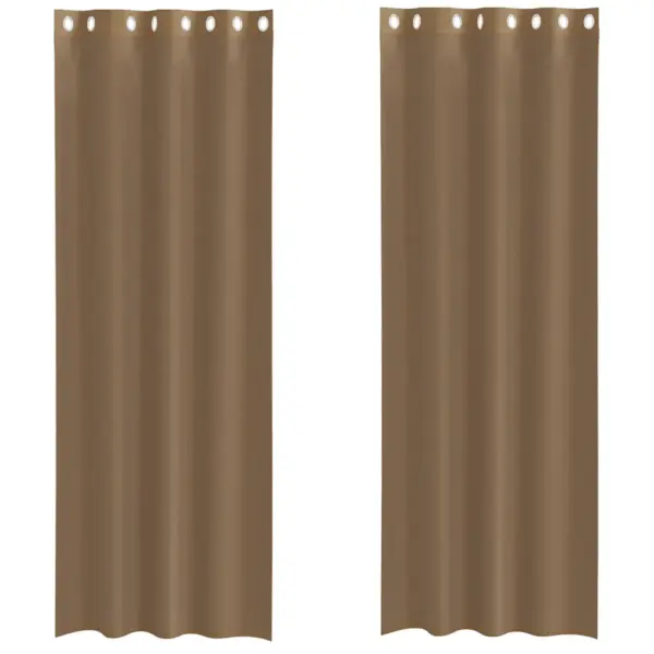 Helepruunid voile kardinad rõngastihenditega, 2 tk, 140 x 260 cm – 2