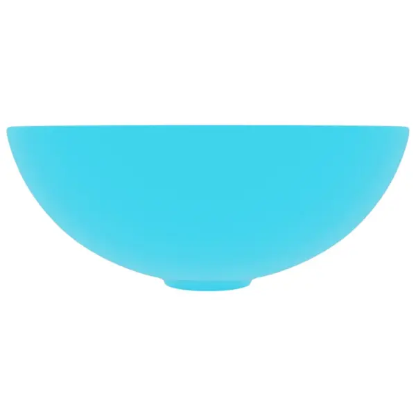 Ümmargune heleroheline keraamiline vannitoavalamu kapi peale, 280 x 100 mm – 3