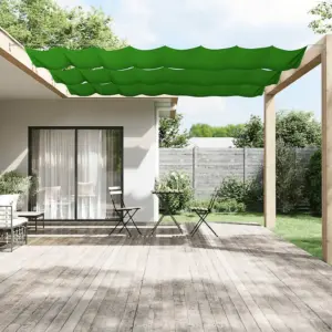 Pergola varikatus rõdule ja terrassile, heleroheline, veekindel Oxfordi kangas, 100 x 800 cm