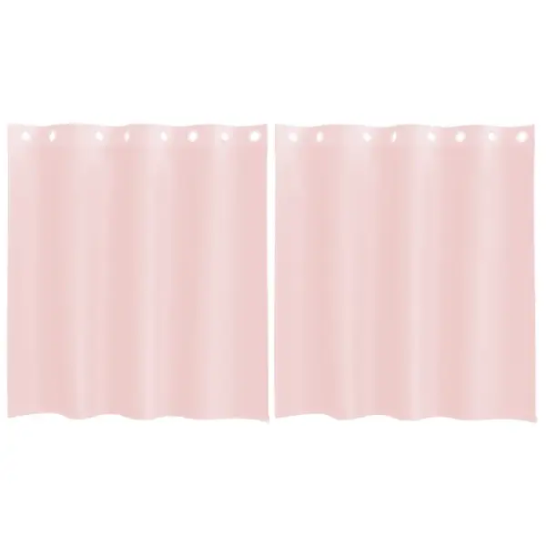 Poolläbipaistvad rõngaskardinad, 2 tk, heleroosa, 140 x 140 cm – 2