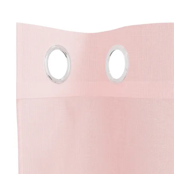 Poolläbipaistvad rõngastihendiga kardinad, heleroosa, 2 tk, 140 x 260 cm – 5