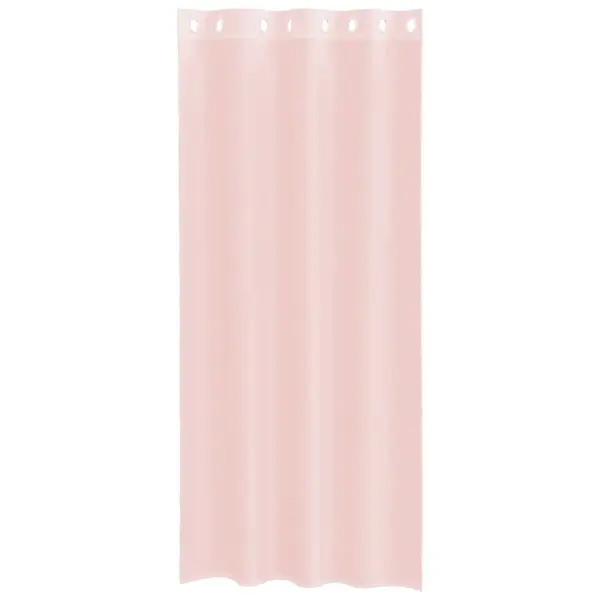 Poolläbipaistvad rõngastihenditega kardinad, 2 tk, heleroosa, 140 x 245 cm – 4