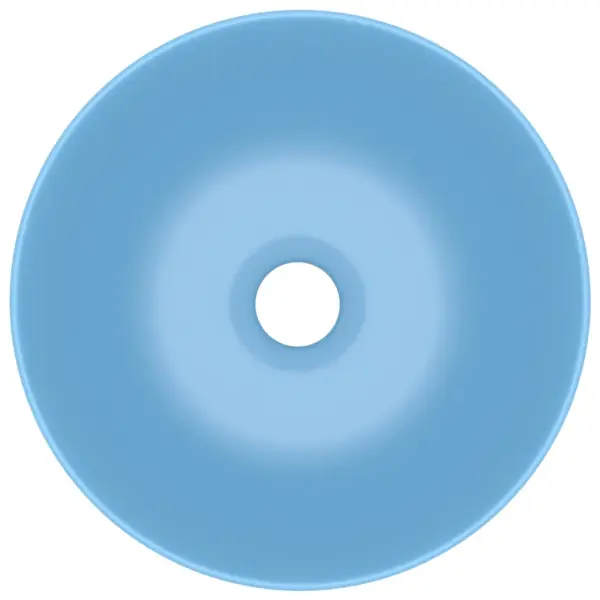 Kapi peale paigaldatav ümmargune keraamiline vannitoavalamu, helesinine, 280 x 100 mm – 4