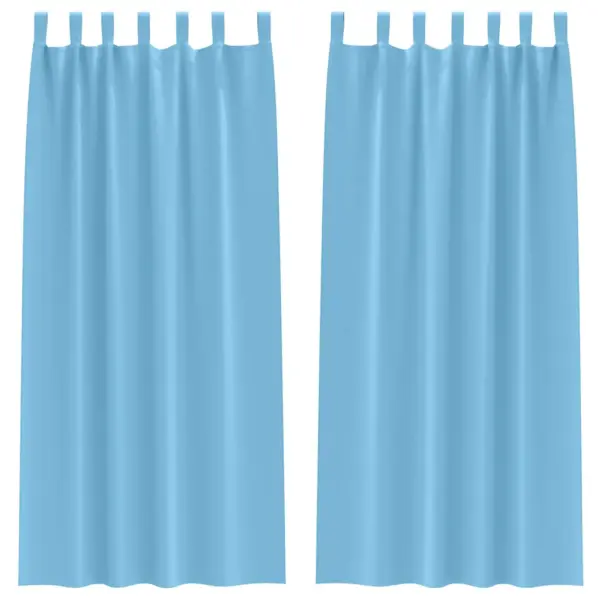 Helesinised pimendavad kardinad, 2 tk, 225 x 140 cm, polüester – 2