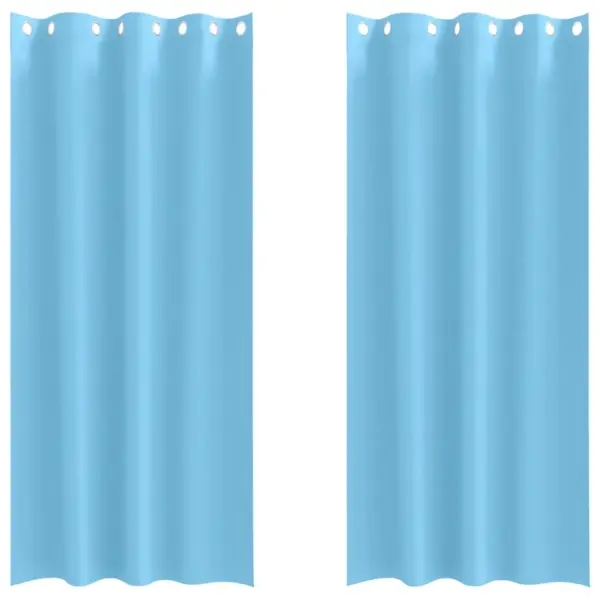 Pimendavad kardinad rõngastega, helesinised, 2 tk, 260 x 140 cm, polüester – 2