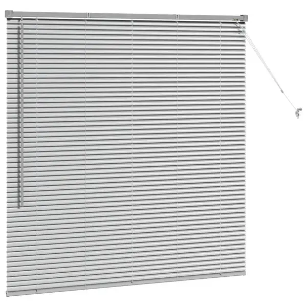 Hõbedane alumiiniumist Veneetsia ribakardin, 130 x 125 cm – 5