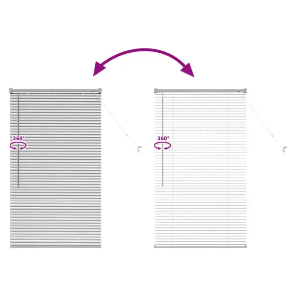 Hõbedane alumiiniumist Veneetsia ruloo, 130 x 70 cm – 11