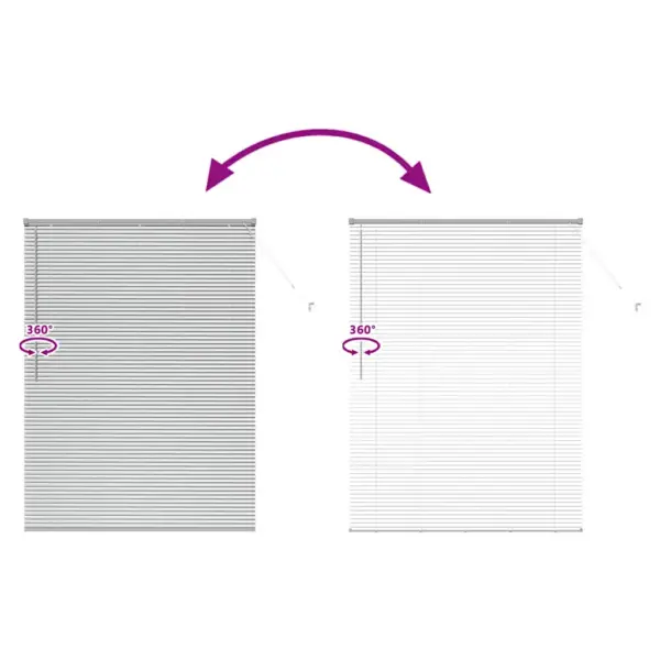 Hõbedane alumiiniumist Veneetsia ruloo valguse ja privaatsuse reguleerimiseks, 175 x 135 cm – 11