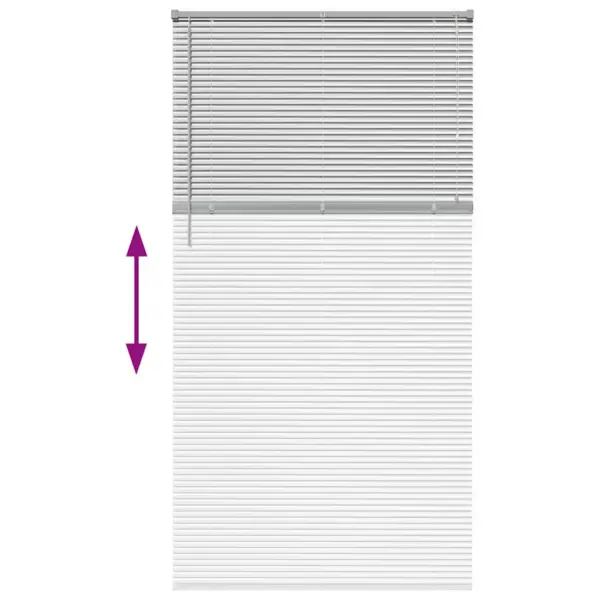 Hõbedane alumiiniumist Veneetsia ruloo, 220 x 115 cm, siseruumidesse - 12