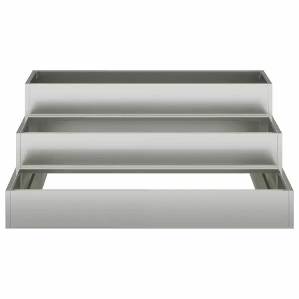 Hõbedane aia istutuskast tsingitud terasest, 90 x 90 x 35 cm – 6