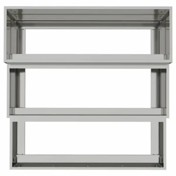 Hõbedane aia istutuskast tsingitud terasest, 90 x 90 x 35 cm – 8