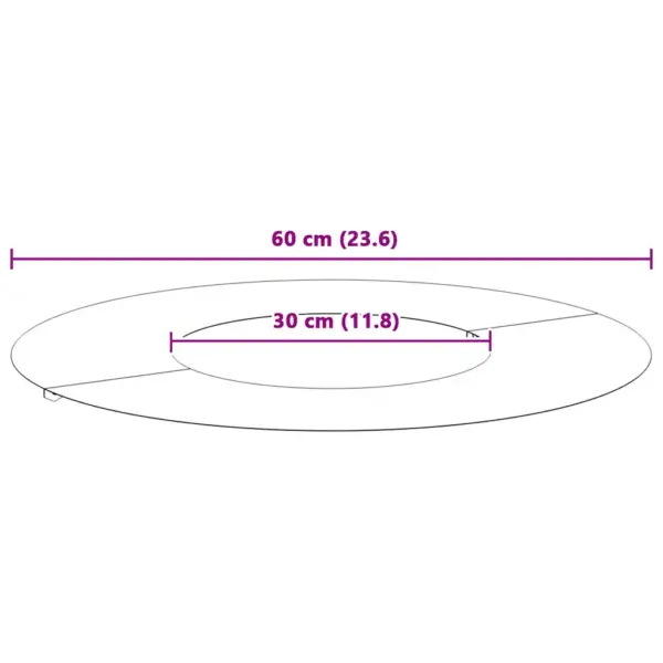 Dekoratiivne lame puurõngas, hõbedane roostevaba teras, Ø30/60 cm, 60 x 60 cm – 9