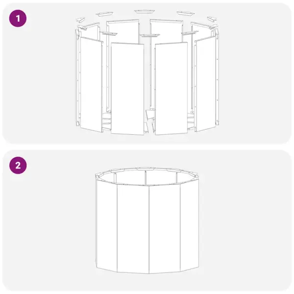 Hõbedane roostevabast terasest taimekast, 60 x 60 x 50 cm – 8