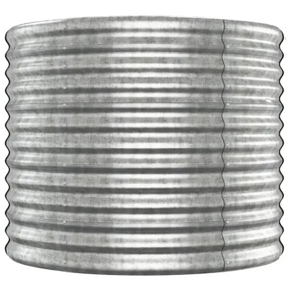 Hõbedane ovaalne aia taimelava, pulbervärvitud teras, 512 x 80 x 68 cm – 4