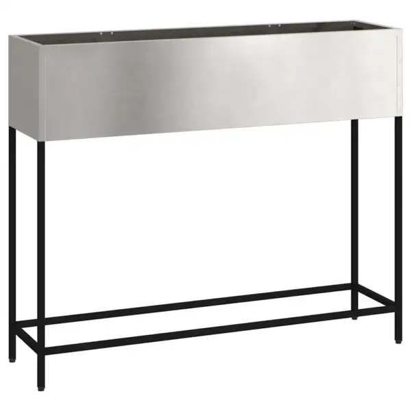 Tõstetud istutuskast metallist, hõbedane, 100 x 26 x 82 cm - 2