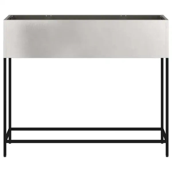 Tõstetud istutuskast metallist, hõbedane, 100 x 26 x 82 cm - 5