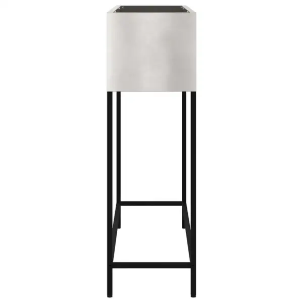 Tõstetud istutuskast metallist, hõbedane, 100 x 26 x 82 cm - 6