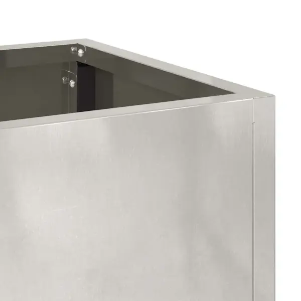Tõstetud istutuskast metallist, hõbedane, 100 x 26 x 82 cm - 8