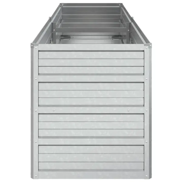 Tsingitud terasest peenrakast, hõbedane, 160 x 40 x 45 cm – 5