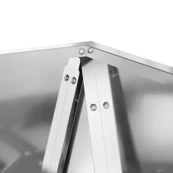 Hõbedane tsingitud terasest taimekast, 50 x 50 x 75 cm – 7