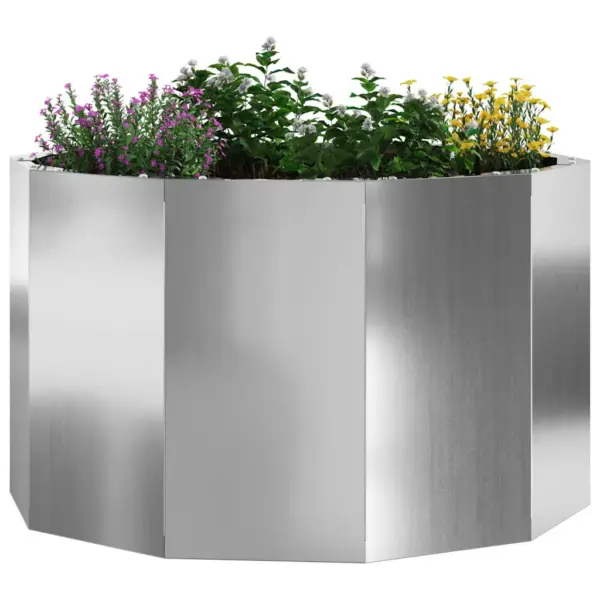 Taimekast välitingimustesse, hõbedane tsingitud teras, 60 x 60 x 35 cm – 3