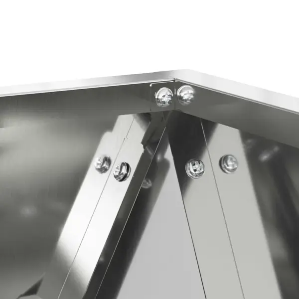 Hõbedane tsinkterasest istutuskast, 30 x 30 x 30 cm – 7