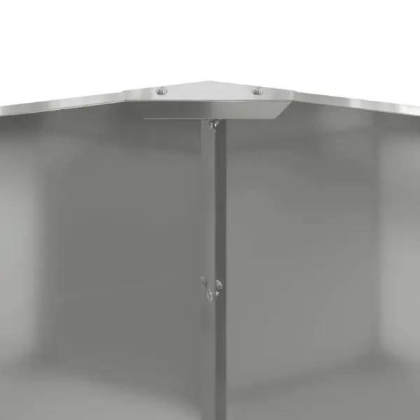 Hõbedane tsinkterasest taimekast, 60 x 60 x 50 cm – 7