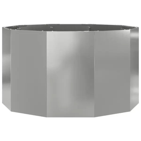 Ümmargune tsinkterasest taimekast välitingimustesse, hõbedane, 90 x 90 x 50 cm – 5
