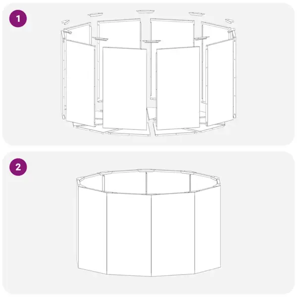 Ümmargune tsinkterasest taimekast välitingimustesse, hõbedane, 90 x 90 x 50 cm – 8