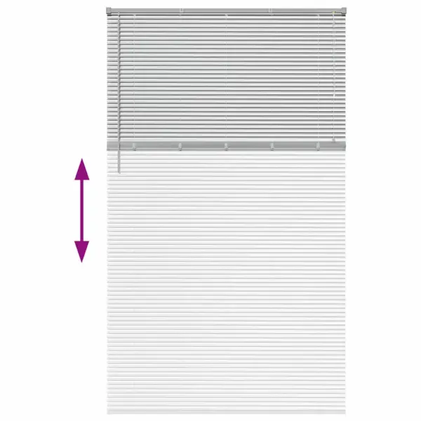 Veneetsia alumiiniumribakardin valguse ja privaatsuse reguleerimiseks, hõbedane, 220 x 130 cm – 12